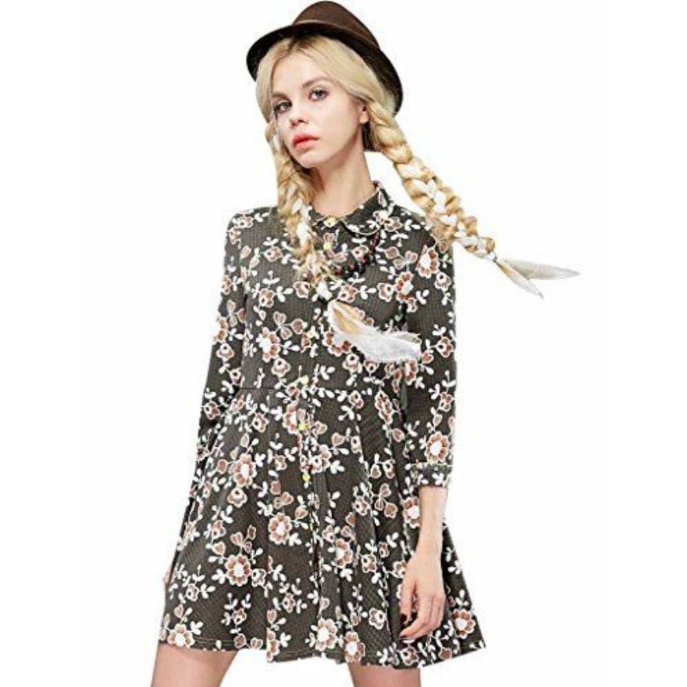 Elf sack floral baby doll dress